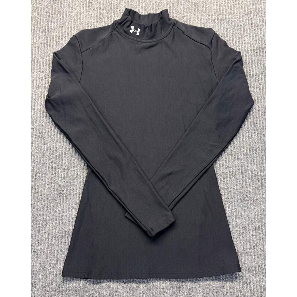 Under Armour ColdGear Womens Small Black Mock Neck Long Sleeve Compression Top
